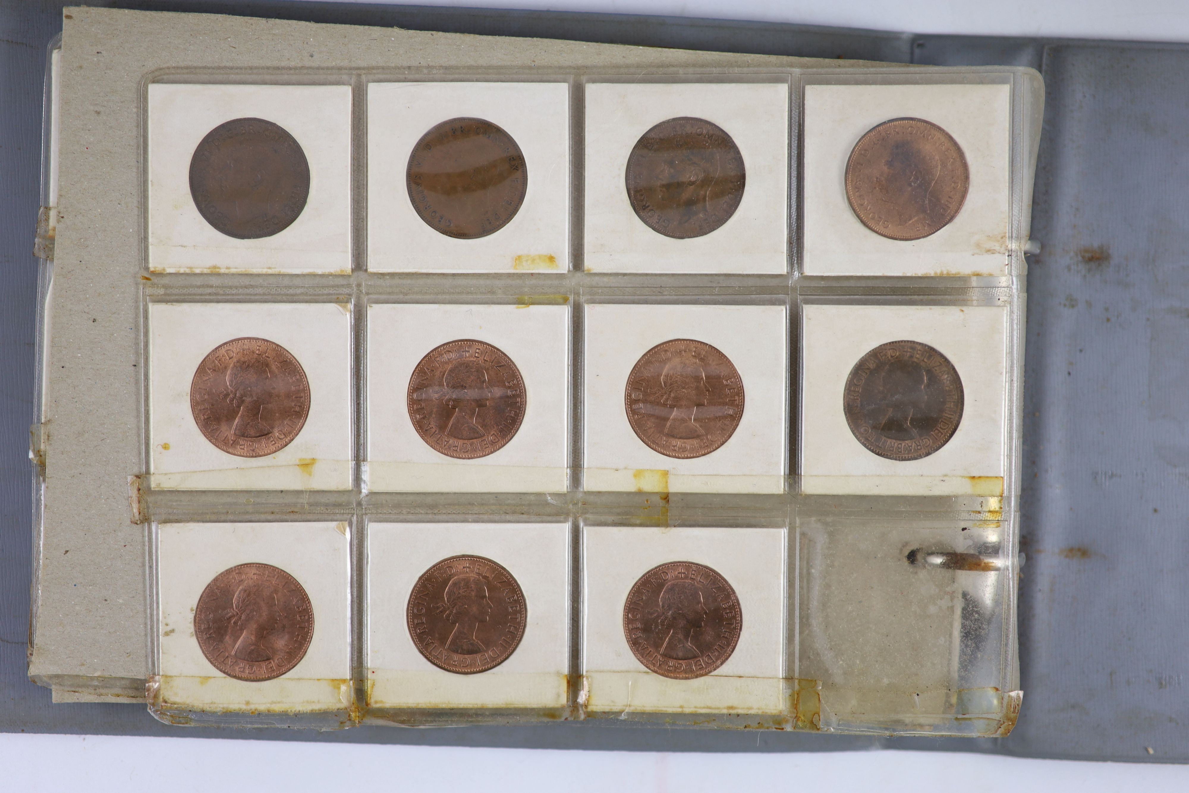Queen Victoria to Queen Elizabeth II one penny coins, a long run from 1901-1967, the majority good EF to aUNC, including scarce 1904, 1922 and 1926 one pennies, aUNC